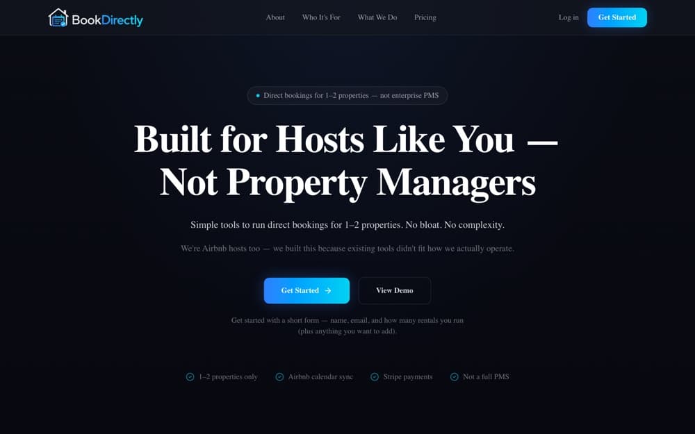 BookDirectly website preview